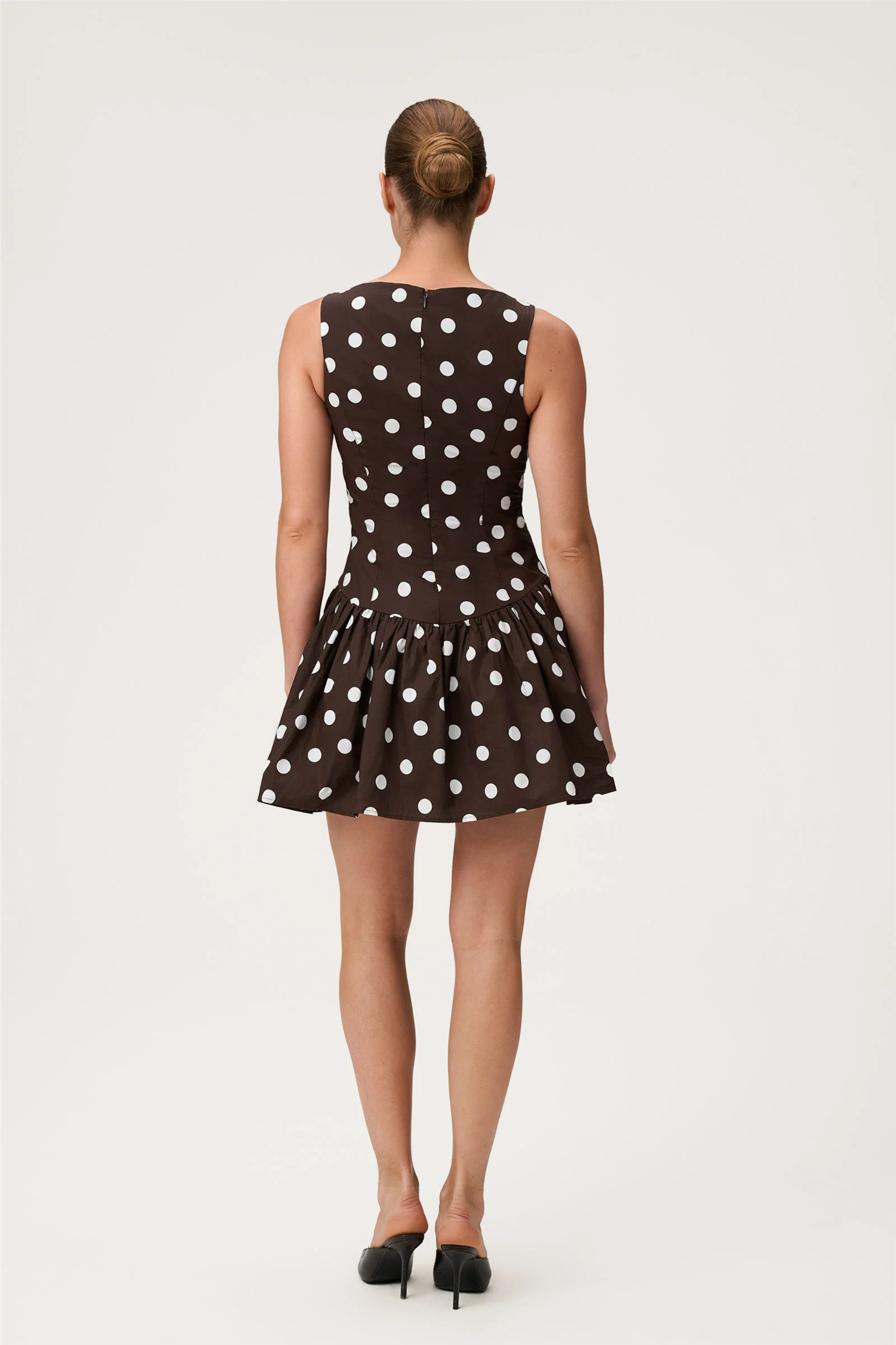 Sevilla Dress Small Brown Dot.