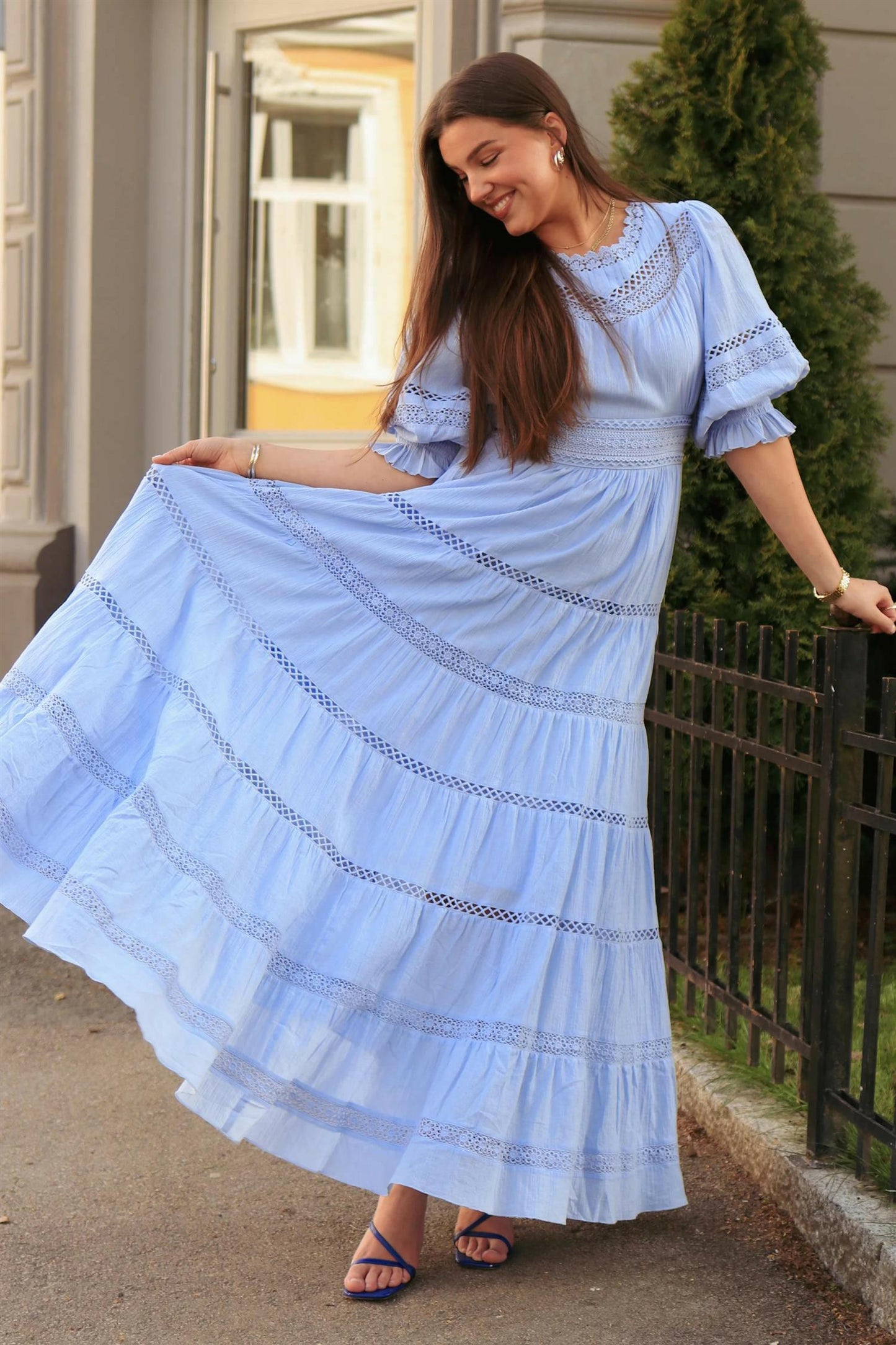 Paola Dress Vista Blue.