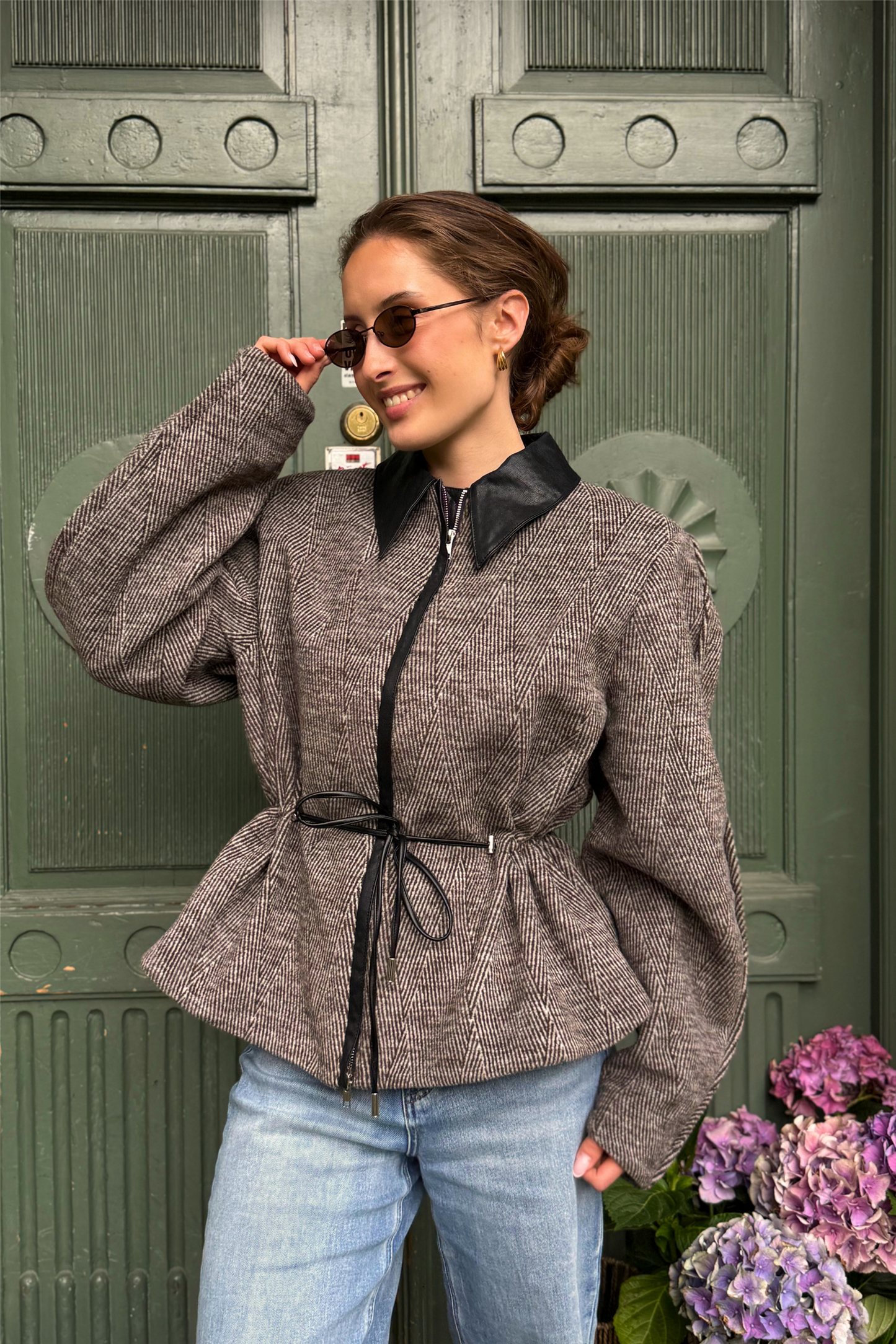 Windsor Cropped Jacket Beige