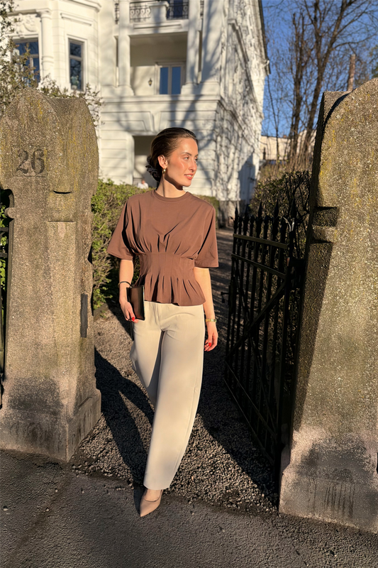 Smooth Barrel Pants Ivory White