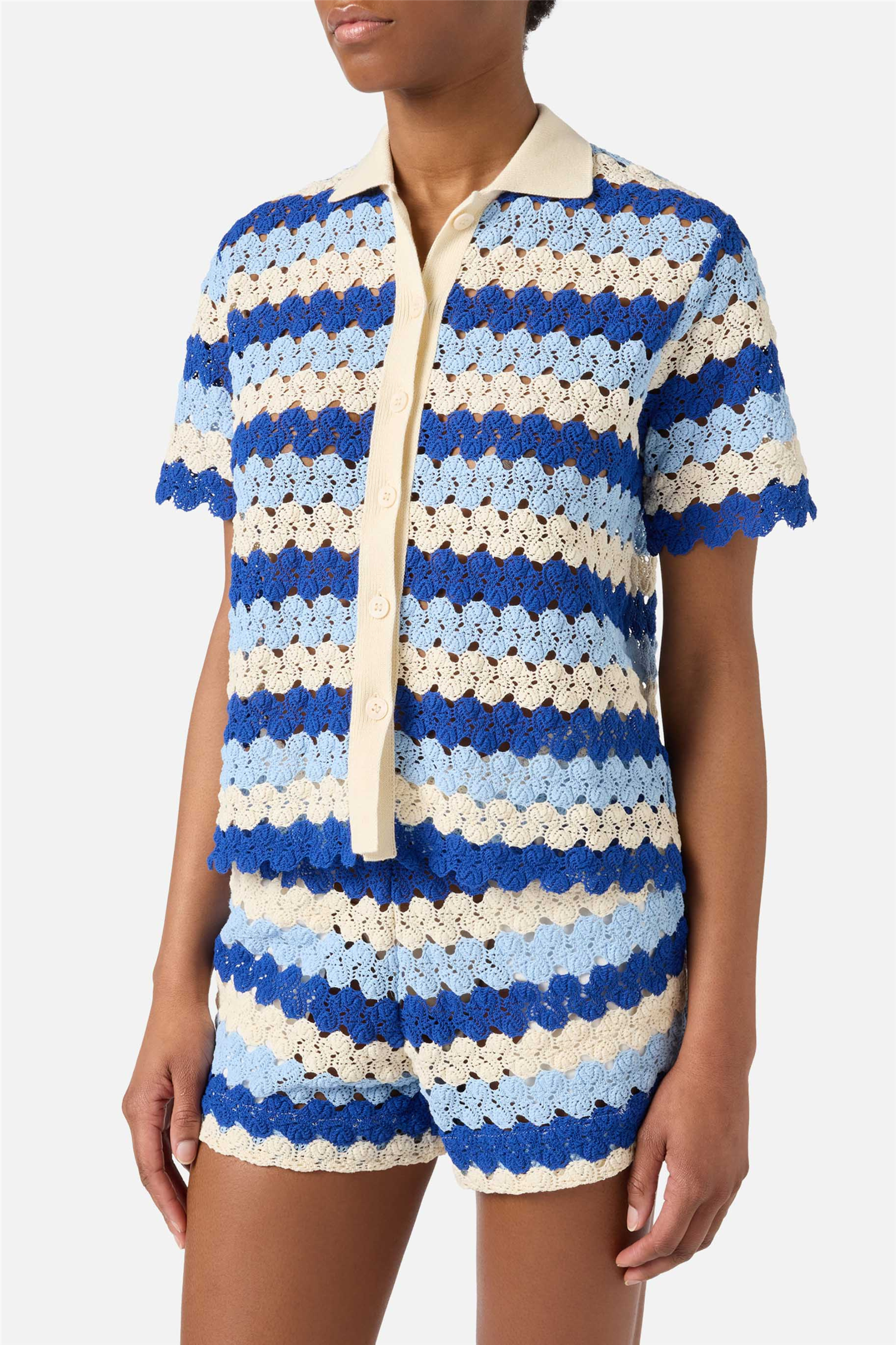 Monet Polo Crochet Stripes Wave 6131.