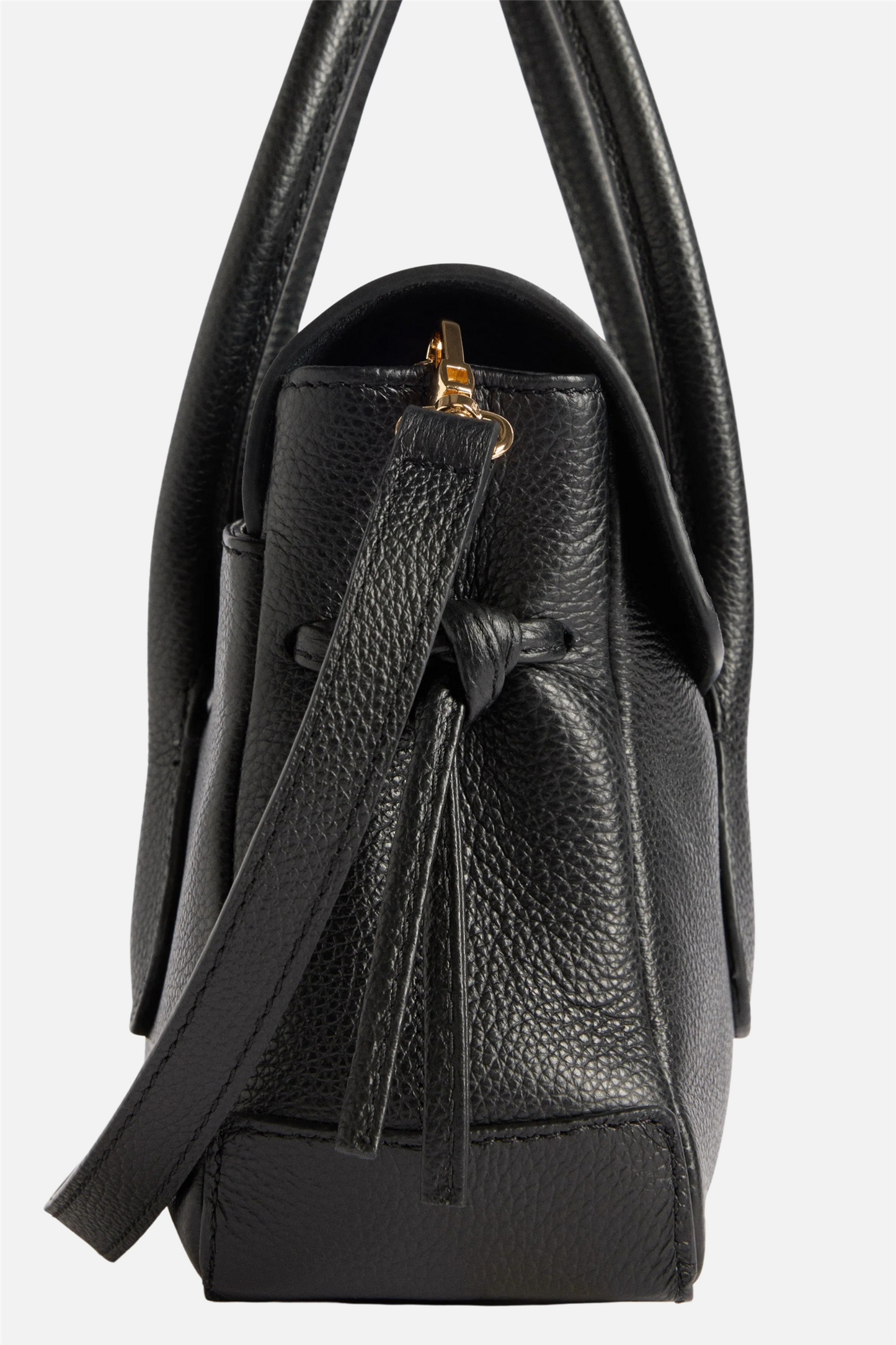 Lydia Mini Bag Grained Leather Black.