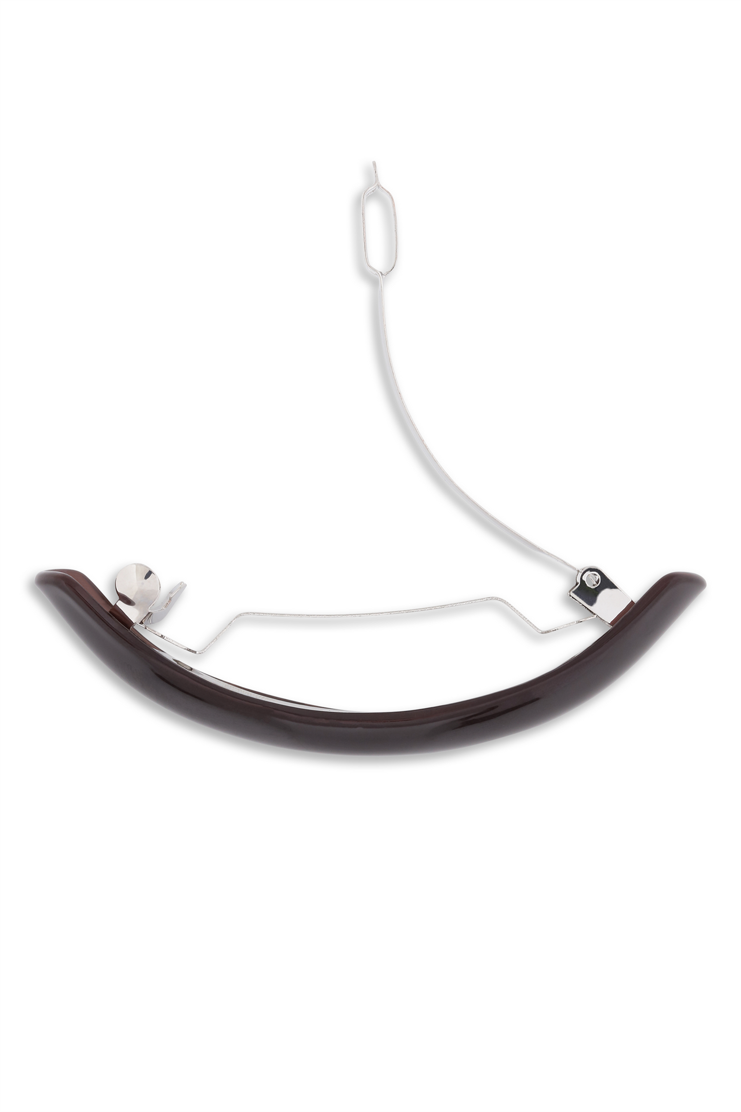 Curved Bone Clip Brown