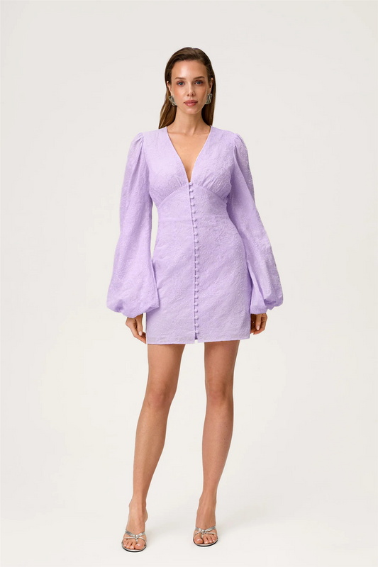 Florence Dress Lilac Embroidery