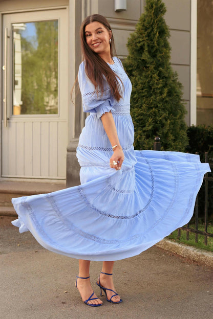 Paola Dress Vista Blue.