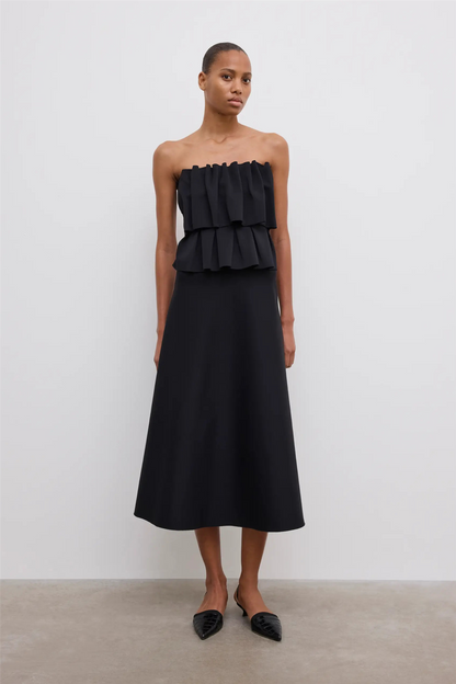 Sculpted Tube Top Black.