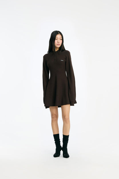 Slinky Knit Polo Dress Molé