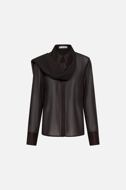 GZlynne scarf shirt Ganache.