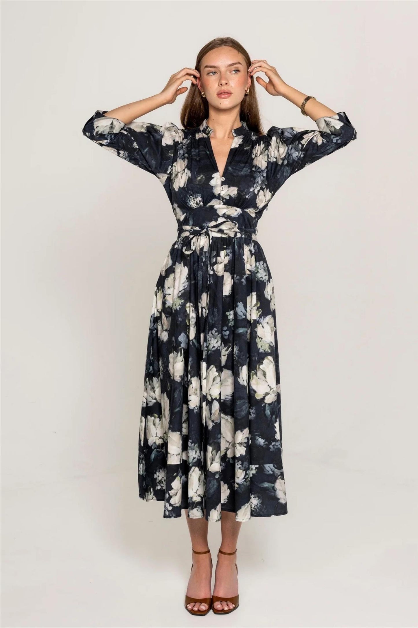 Maria Dress Blue Garden