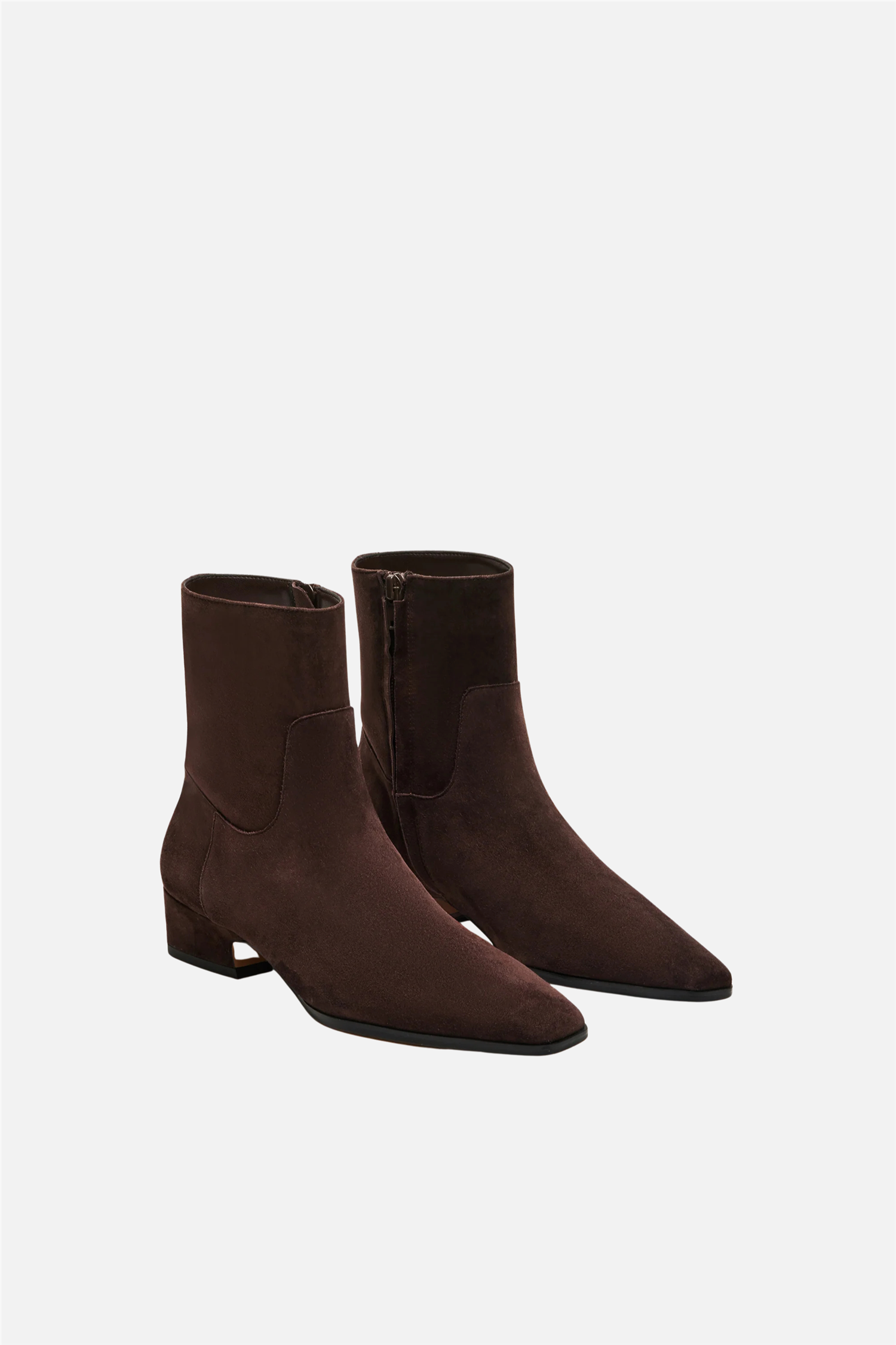 Dusty Ankle Boot Chocolate Brown Suede.