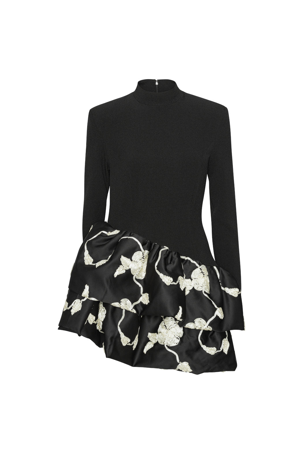 3D Flower Bubble Dress Black Comb.