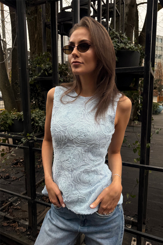 Mesh Sleeveless Top Plein Air