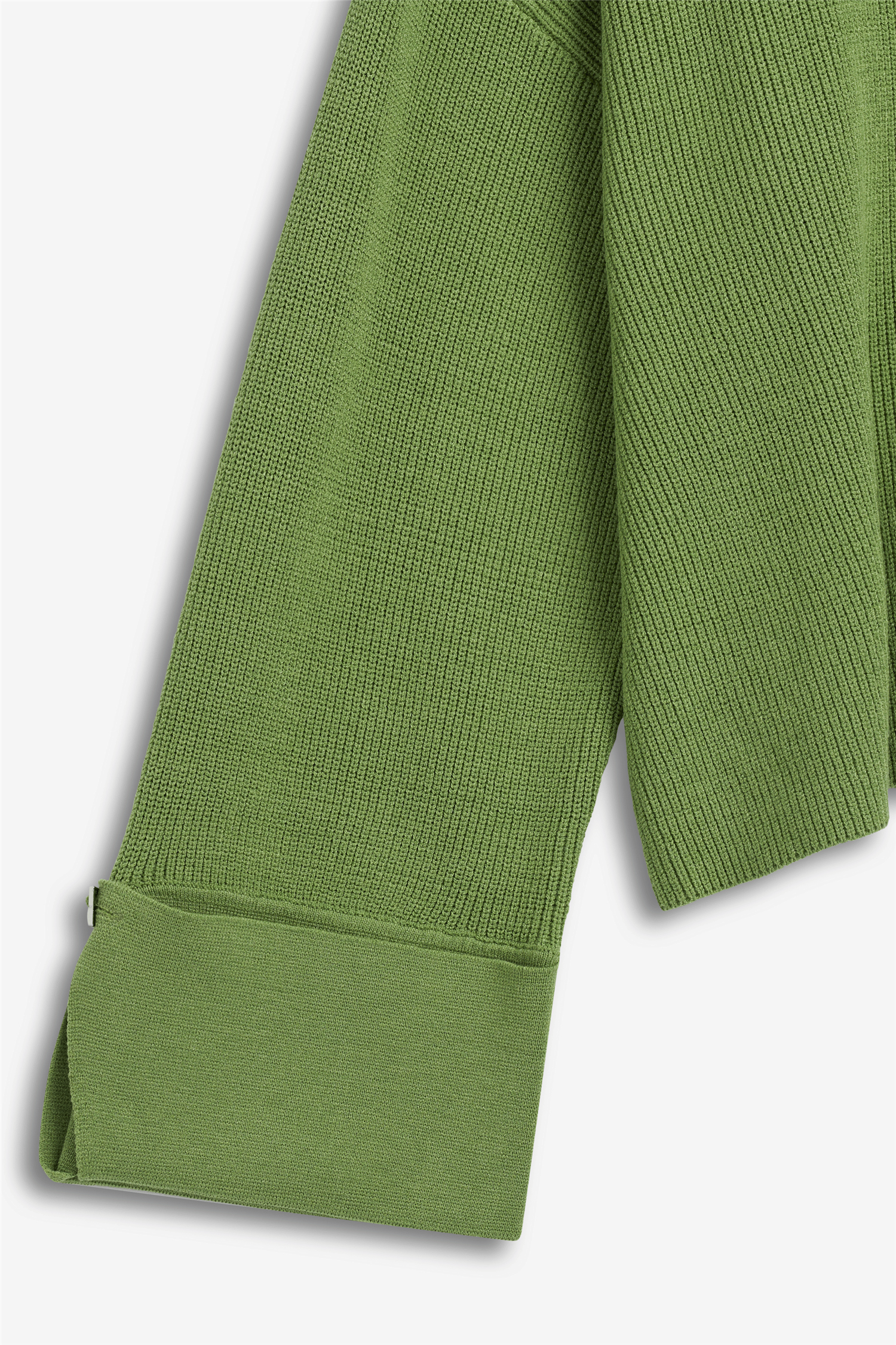 Atari Rib Cardigan Leaf Green.