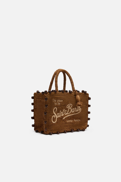 Colette Rafia Handbag Brown