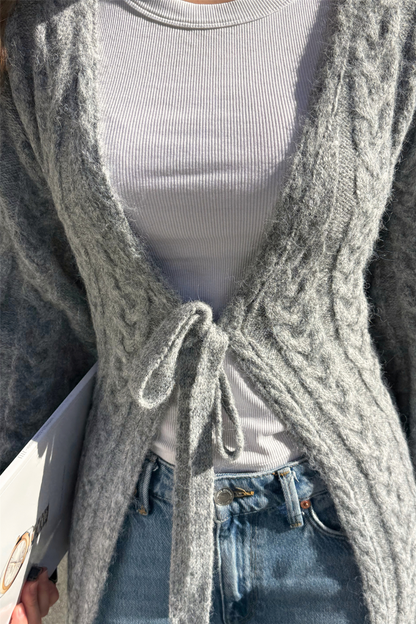 Biella Cardigan Grey Melange.