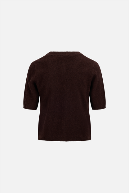 Indira SS Cardigan Coffee.