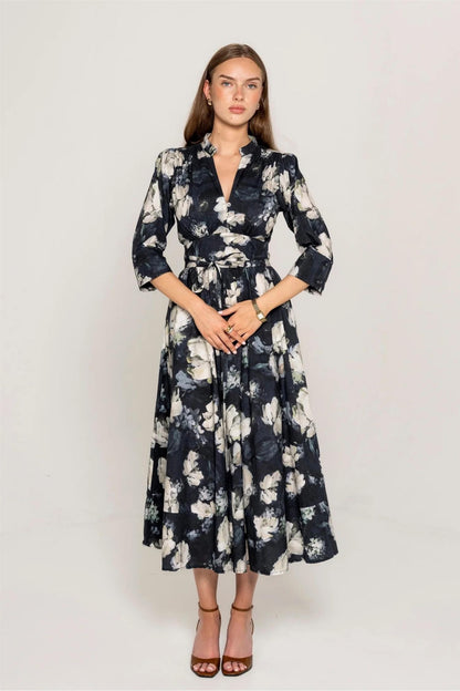 Maria Dress Blue Garden