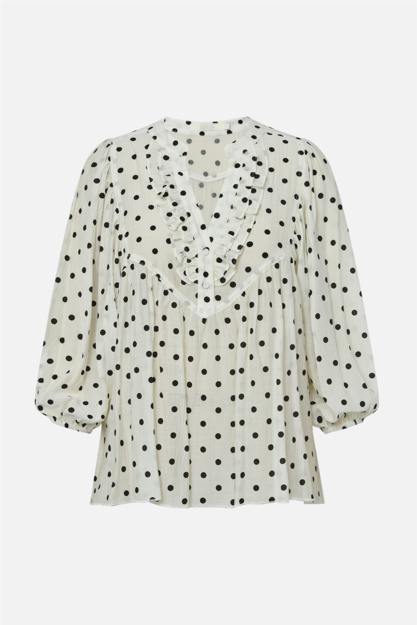 ReeseGO Dot blouse Off-White Black Dots.