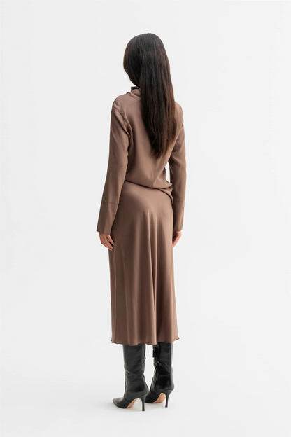 Ayumi Silk Blouse Light Brown