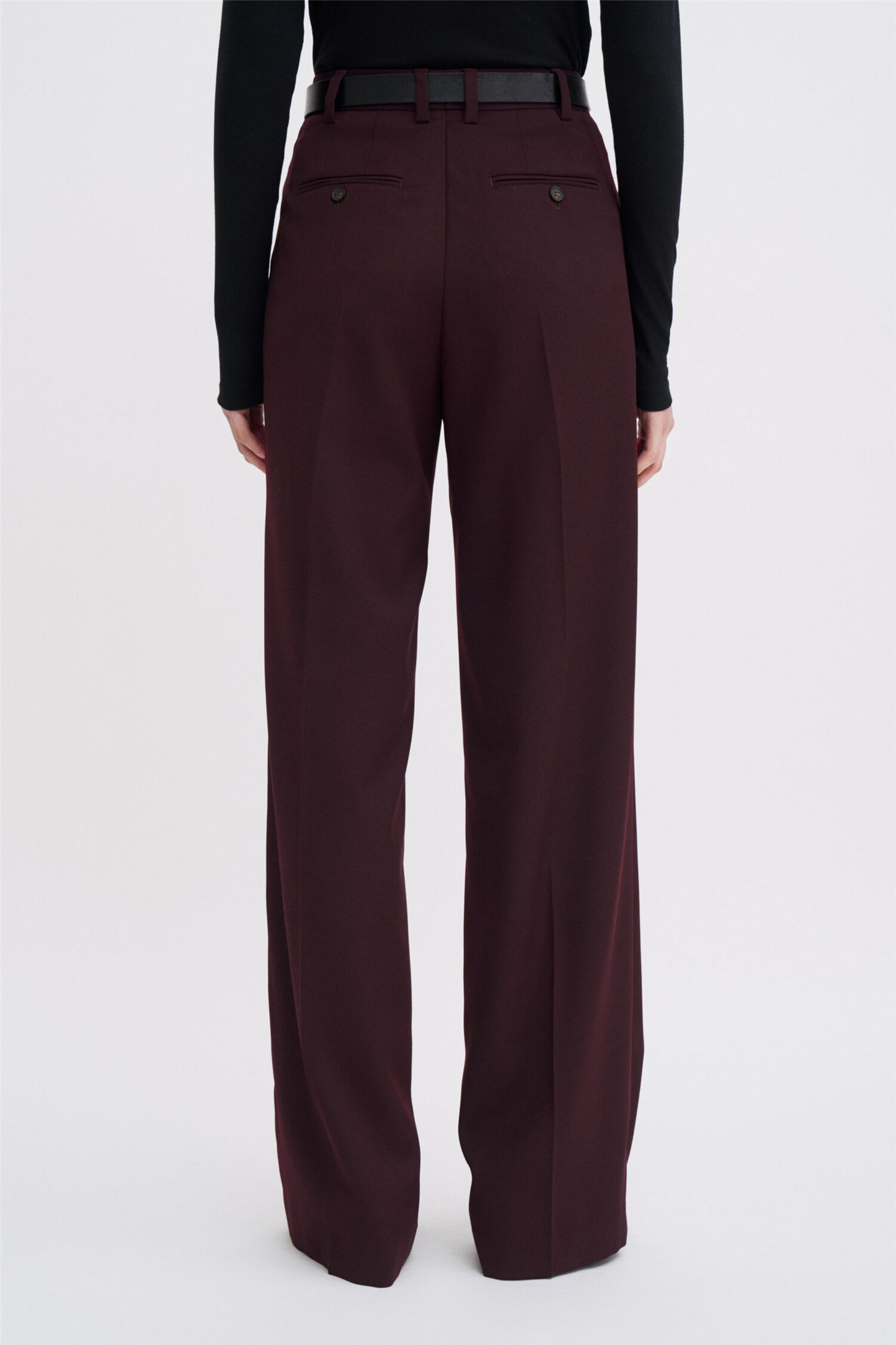 Darcey Wool Trousers Dark Burgundy