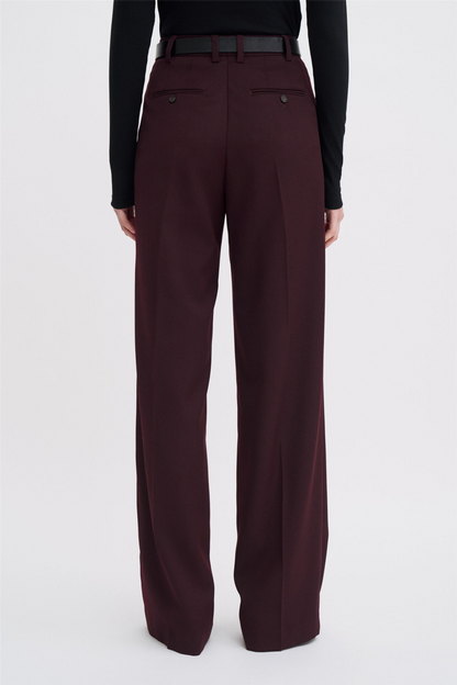 Darcey Wool Trousers Dark Burgundy