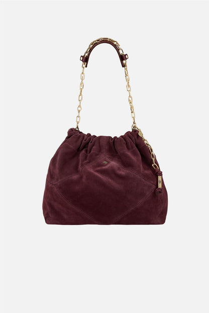 Bag M Suede June Tote Bordeaux