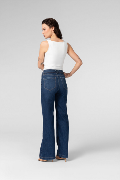 The HENNIE Jean Dark Vintage Blue