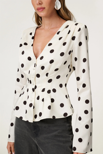 Marmo Blouse Créme Dot.