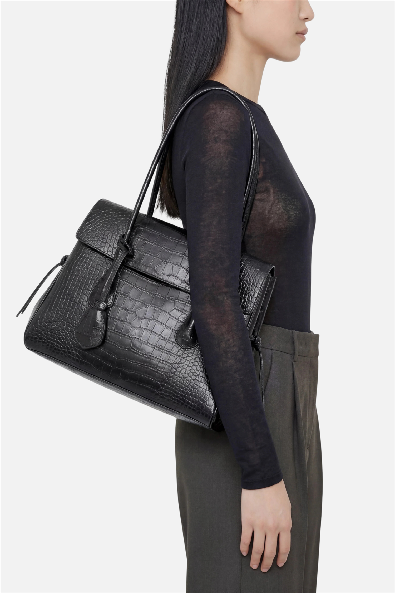 Lydia Tote Bag Croco Leather.