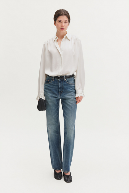 Gathered Detail Blouse Ivory