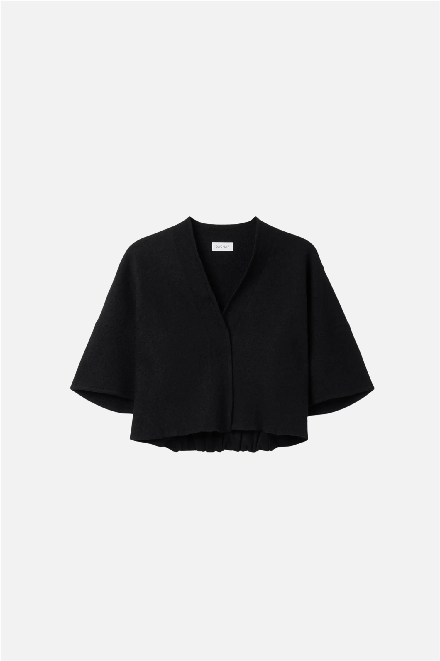 Short Wool Cardigan Black.