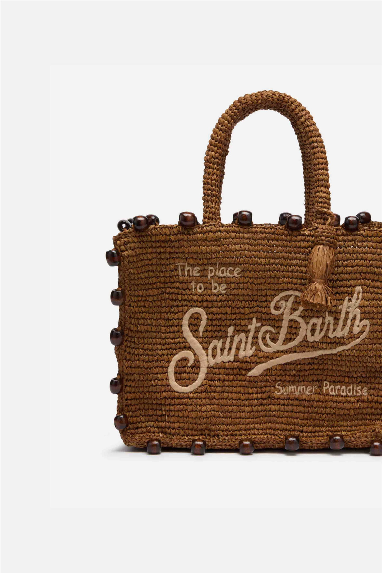 Colette Rafia Handbag Brown