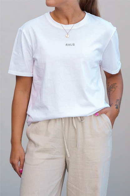 RAUSLinn Logo Tee Bright White