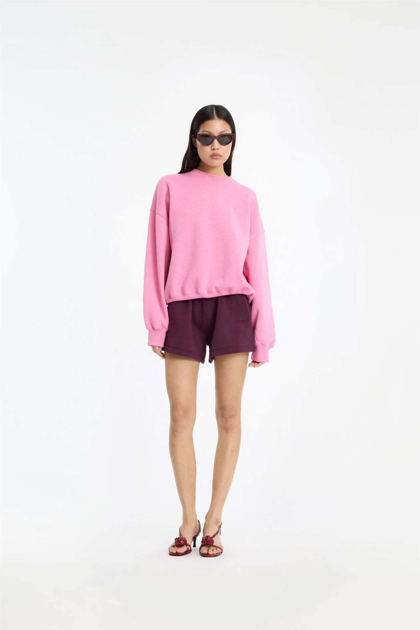 Classic Sweatshirt Aurora Pink Melange.