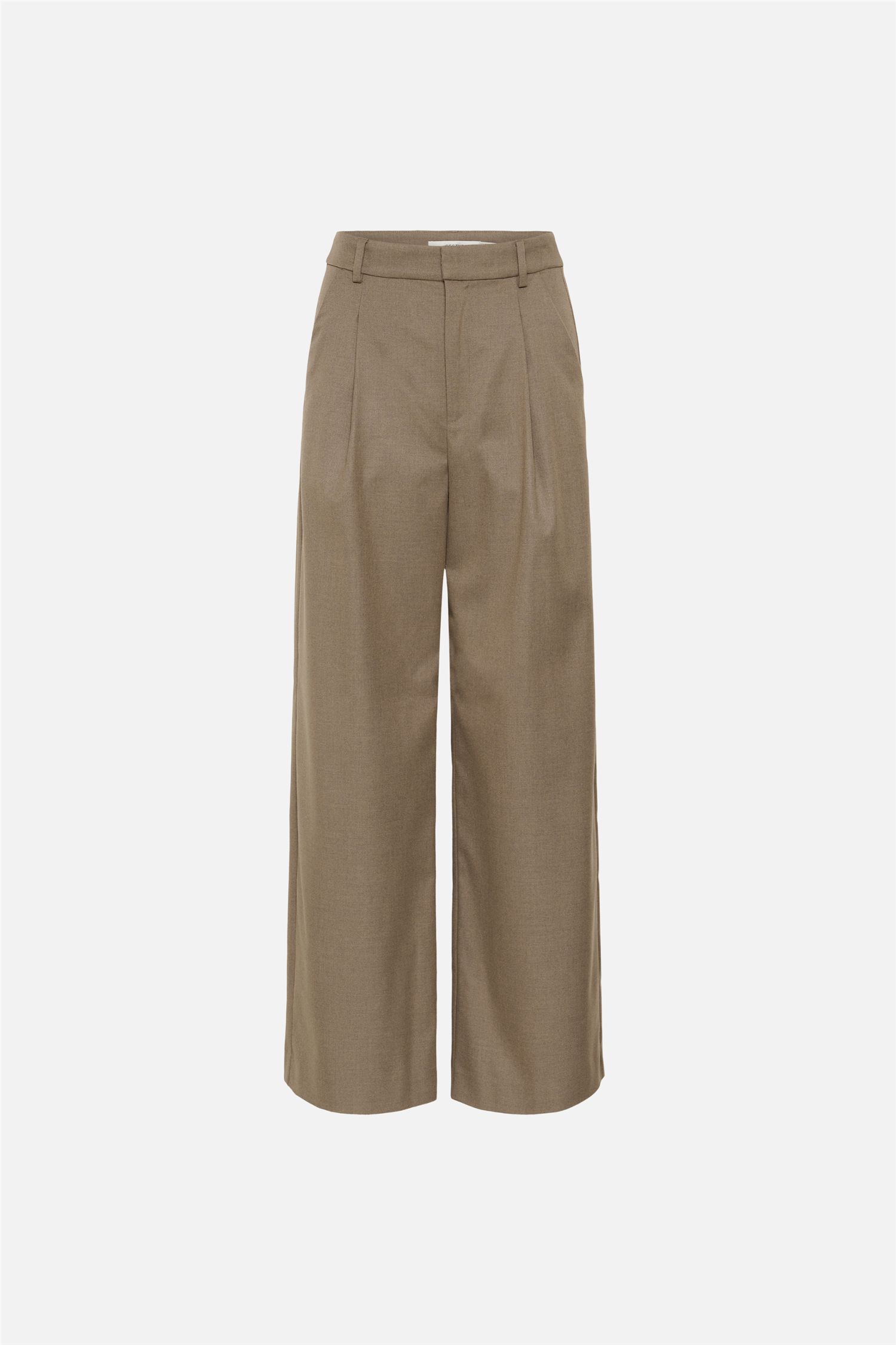 GZpaula MW wide pants Dark Timberwolf Melangé.