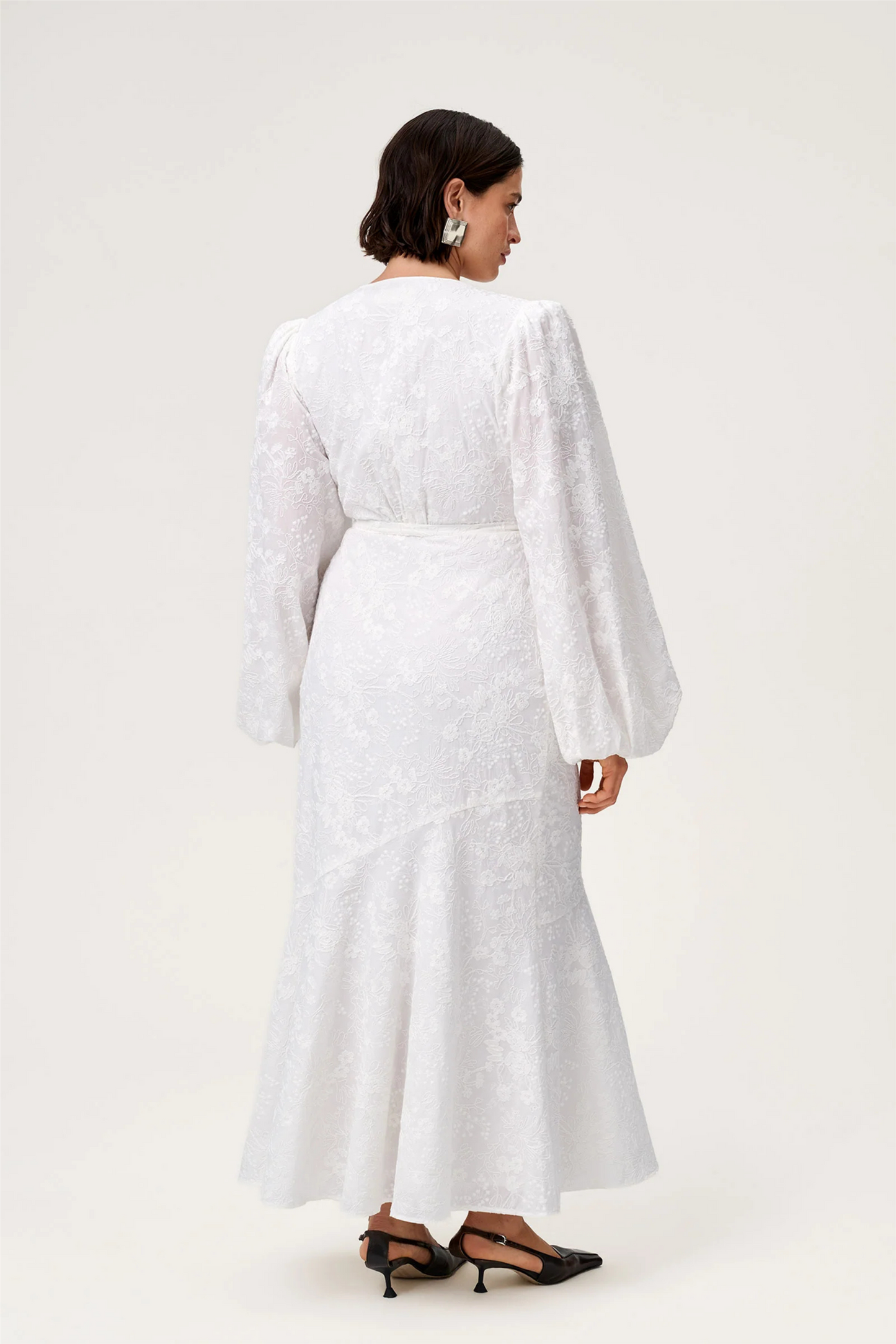Portofino Maxi Dress White Embroidery