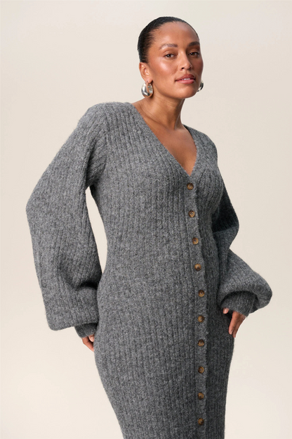 Montana Dress Grey Melange.
