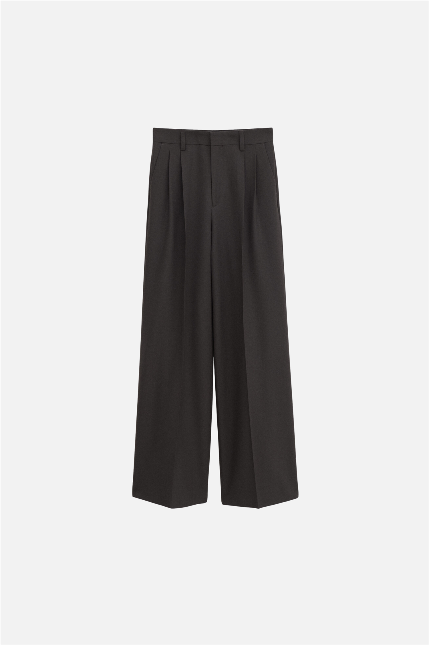 Darcey Wool Trousers Dark Chocolate.
