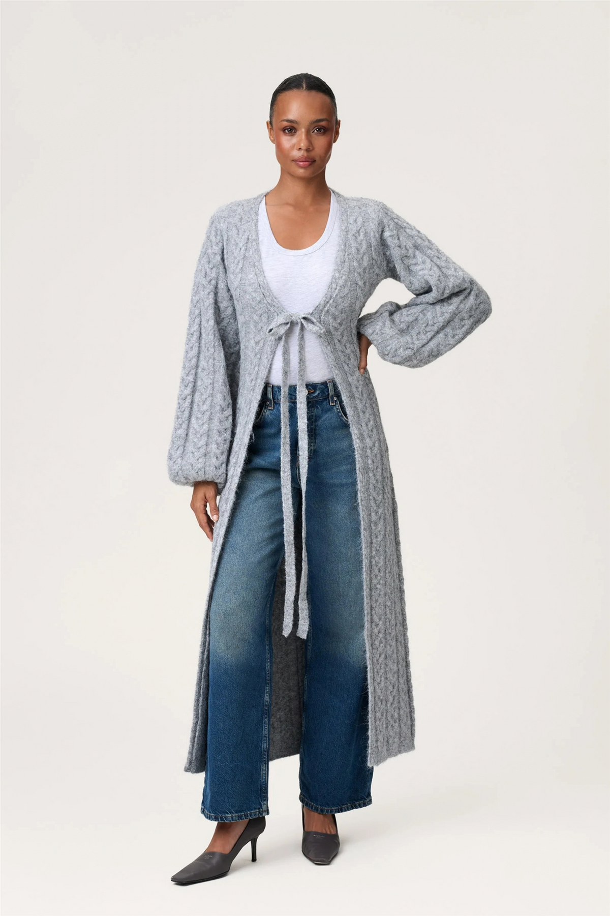Biella Cardigan Grey Melange.