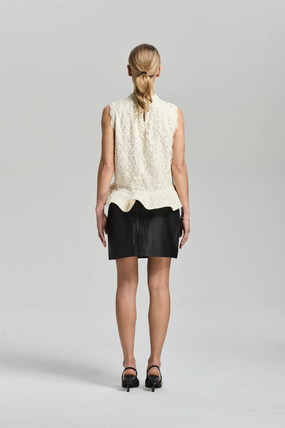 Beatrice Lace Top Cream