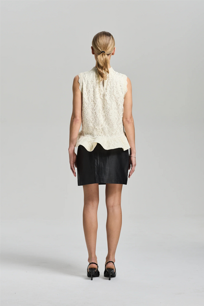 Beatrice Lace Top Cream