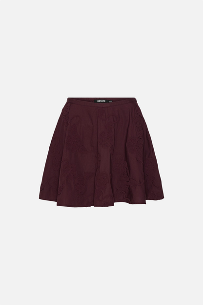Flower Mini Skirt Zinfandel.