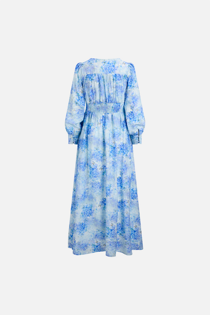 Livorno Dress Blue Flower Aop.