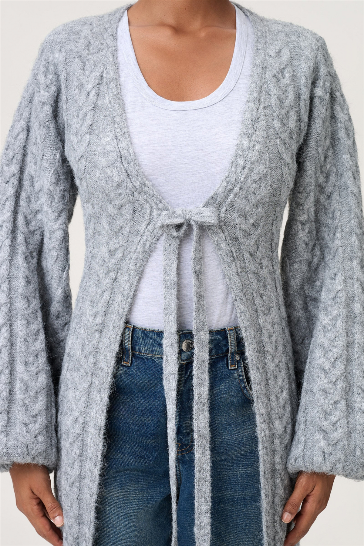 Biella Cardigan Grey Melange.