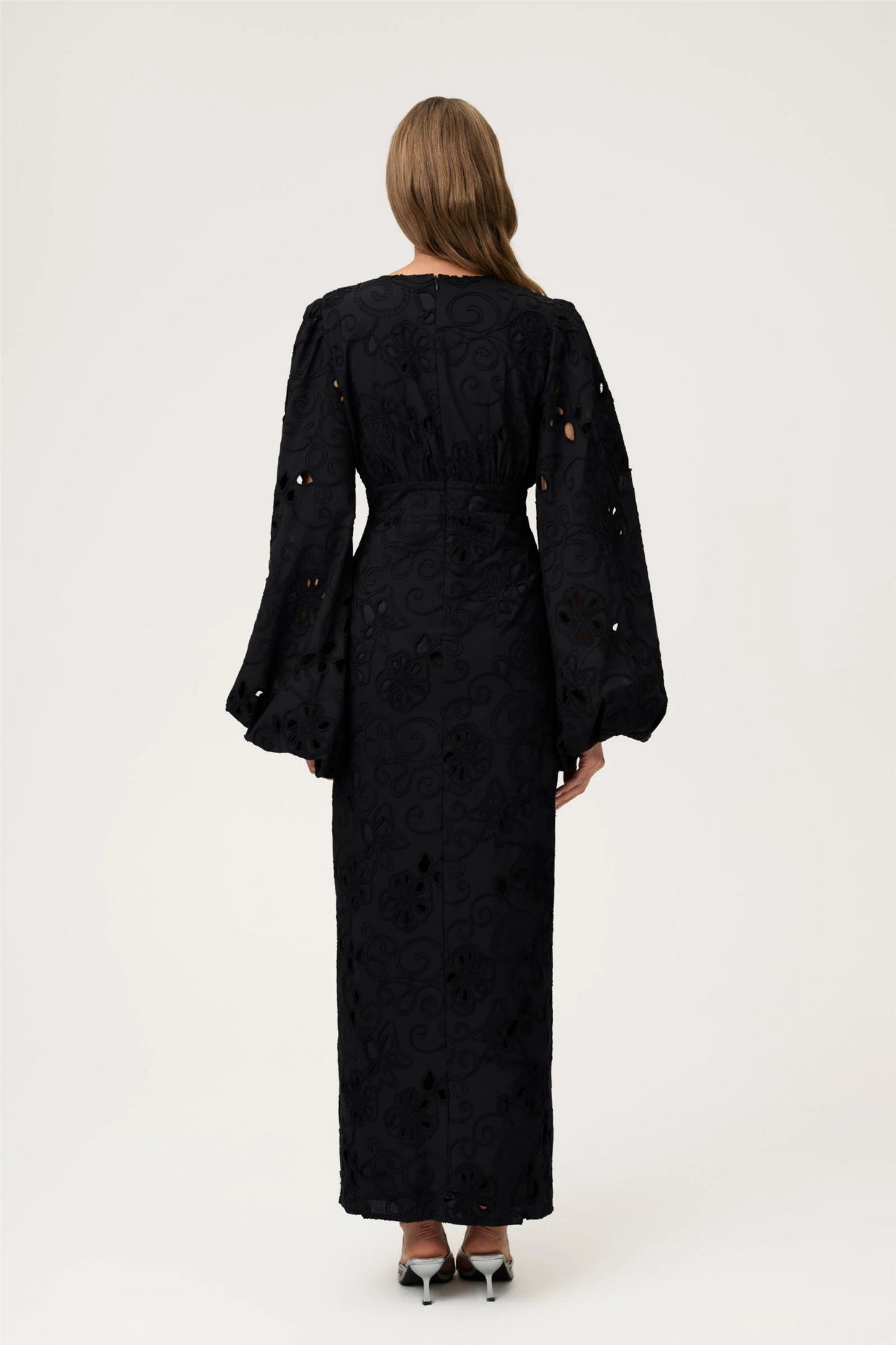 Positano Dress Black Embroidery