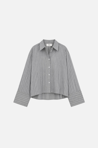 Atari Embellish Shirt Grey Stripe