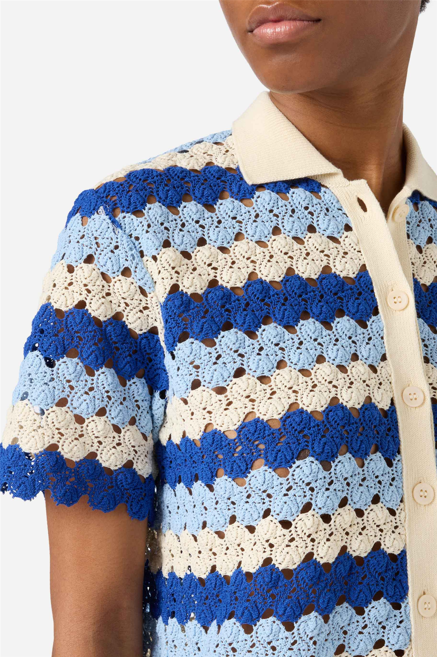 Monet Polo Crochet Stripes Wave 6131.