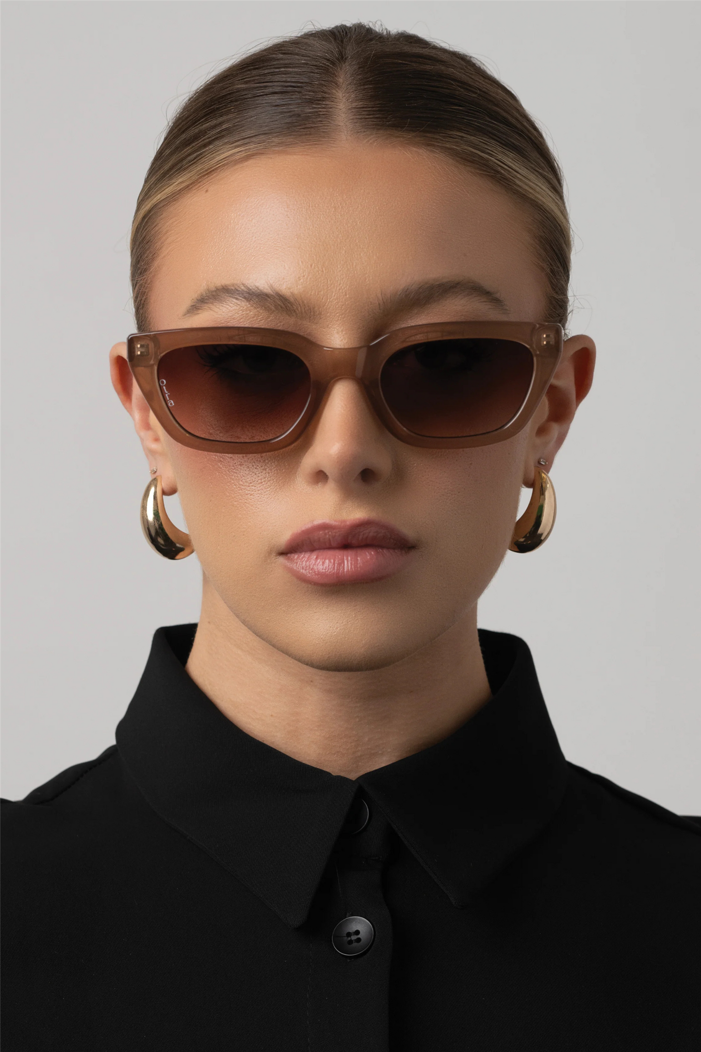 Nove Cat Eye Transparent Coffee