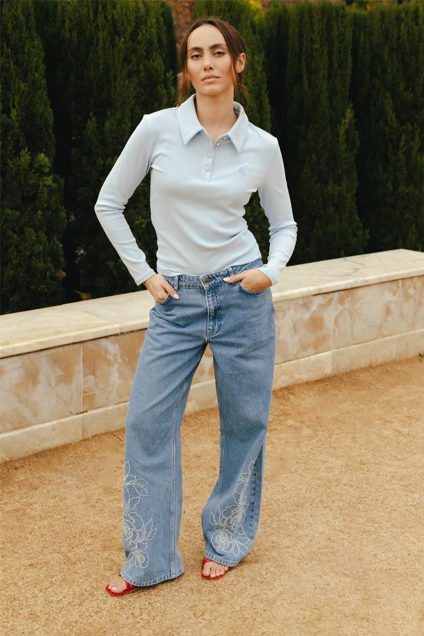 Ivonecras Blouse Light Blue