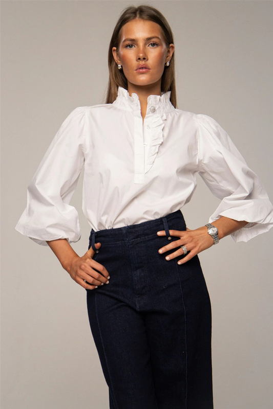 Ella Blouse Sugar White.